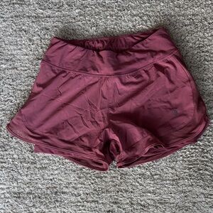 MPG Maroon Athletic Shorts for Women